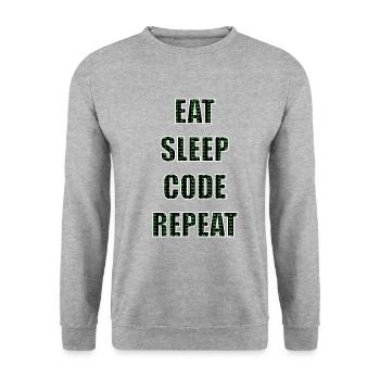 Programmers Programming Programming Code - Unisex Sweatshirt - salt & pepper - Front - Alina (178cm) & Michal (187cm)