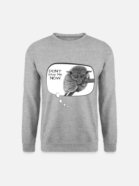 Maki, Koboldmaki - Unisex Pullover - Weißgrau meliert