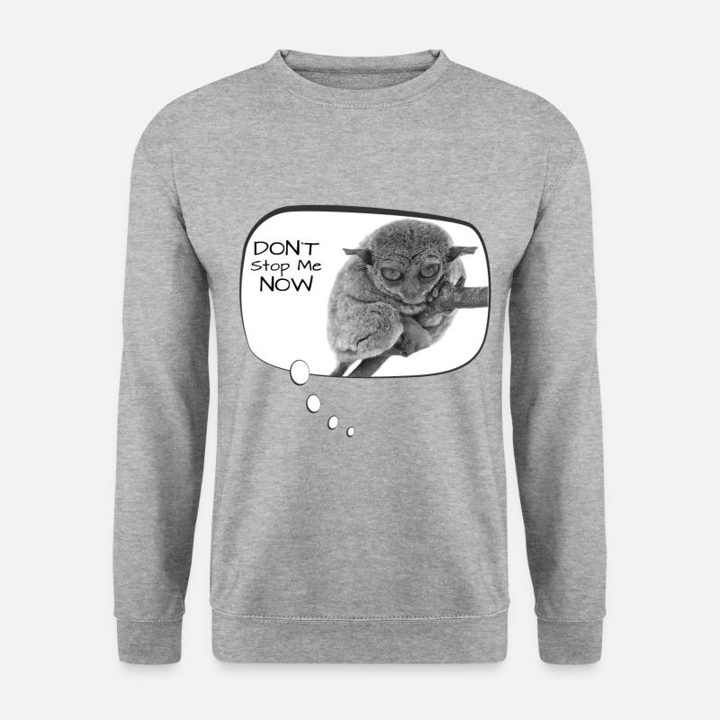 Maki, Koboldmaki - Unisex Pullover - Weißgrau meliert