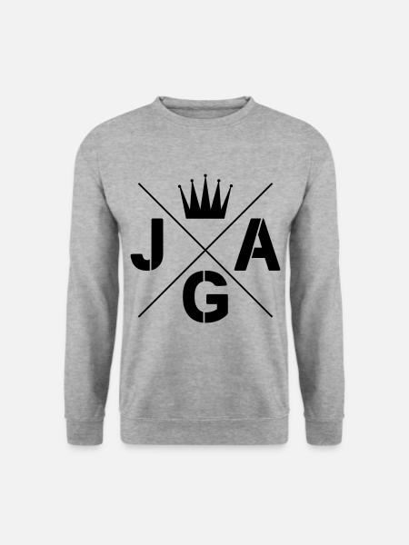 jga krone junggesellenabschied - Unisex Pullover - Weißgrau meliert