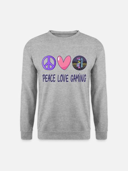 Peace Love Gaming - Unisex Sweatshirt - salt & pepper