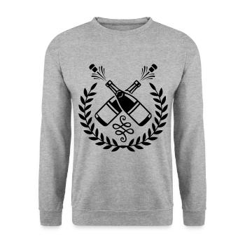 Bouteille de couronne - Sweat-shirt Unisexe - gris chiné - Devant - Alina (178cm) & Michal (187cm)