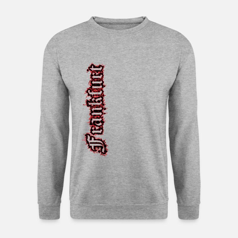 Frankfurt - Unisex Pullover - Weißgrau meliert
