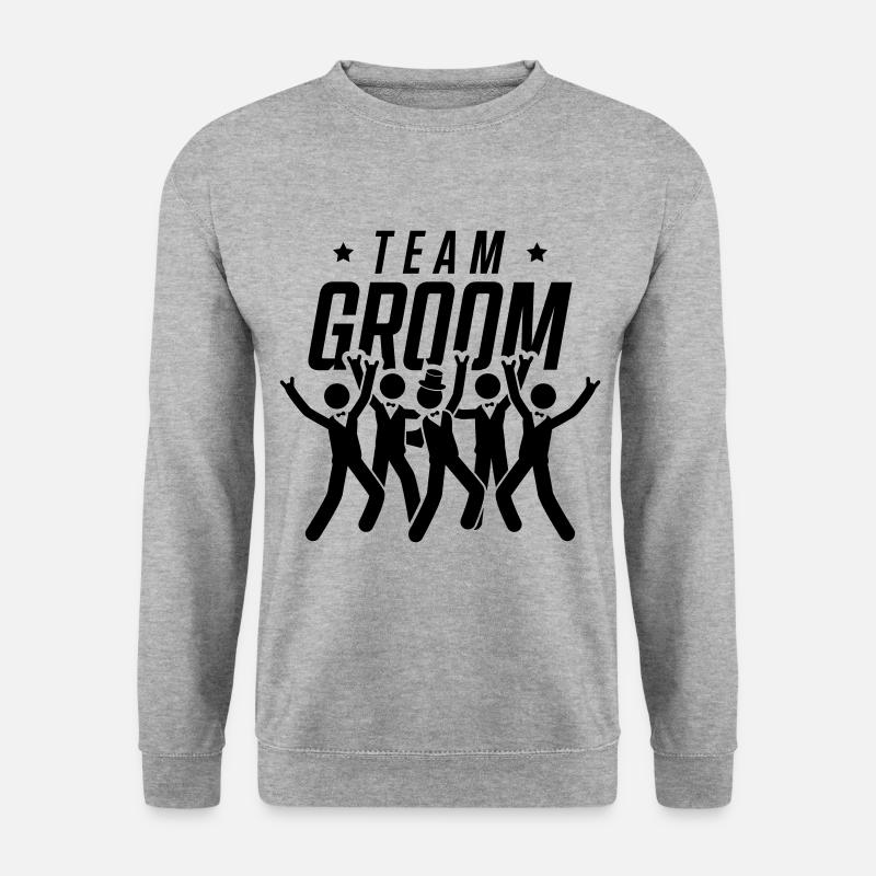 groom team - Unisex Pullover - Weißgrau meliert