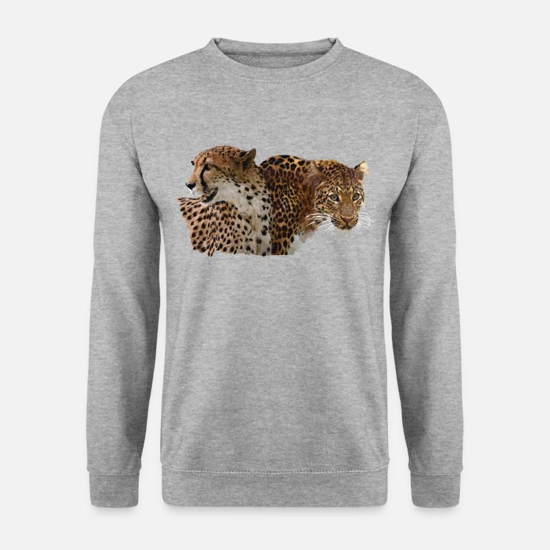 Leopard and cheetah - Unisex Sweatshirt - salt & pepper