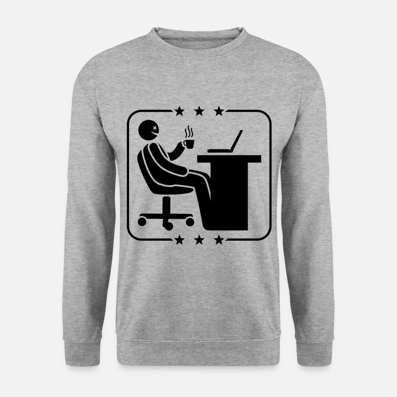Chef Faul Boss Chillen - Unisex Pullover - Weißgrau meliert