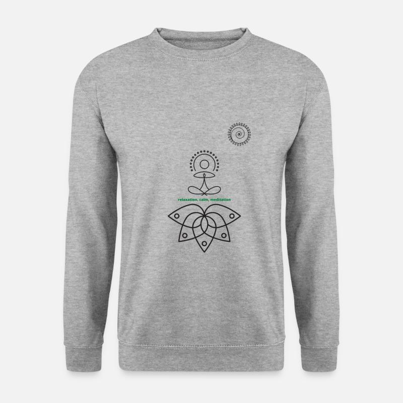 Meditation - Unisex Pullover - Weißgrau meliert