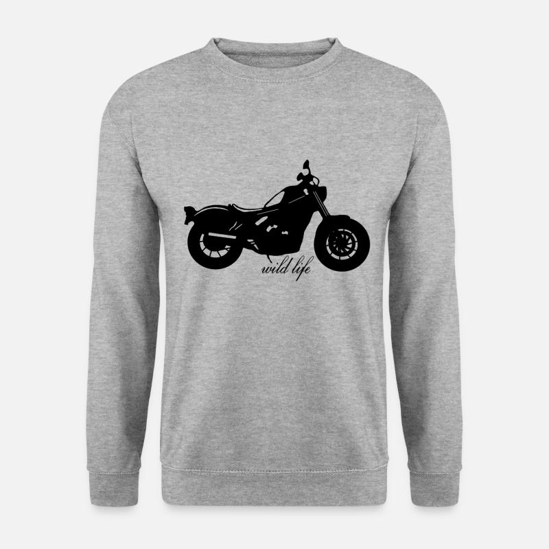 Motorrad Wildlife - Unisex Pullover - Weißgrau meliert
