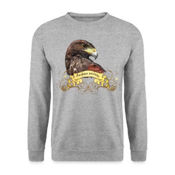 harris hawk - Unisex Sweatshirt - salt & pepper - Front - Alina (178cm) & Michal (187cm)