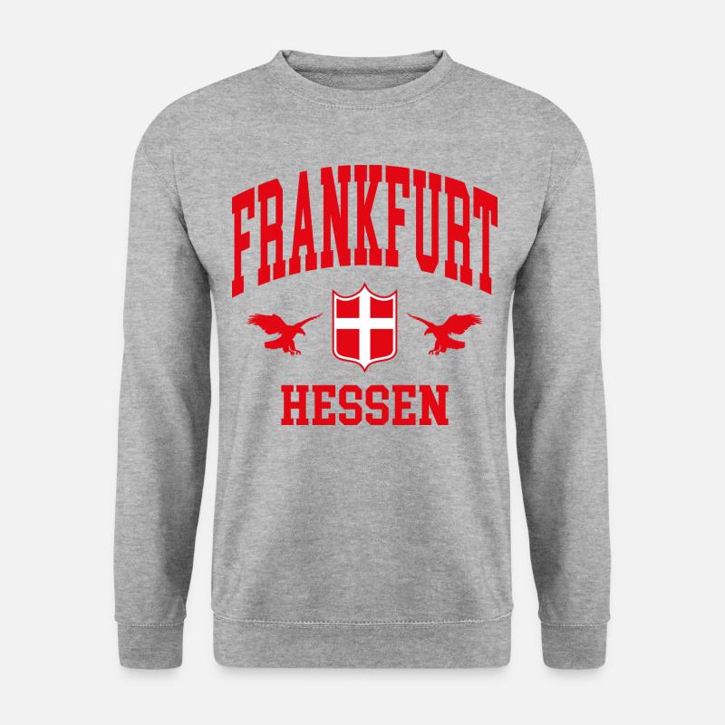 Frankfurt - Unisex Pullover - Weißgrau meliert