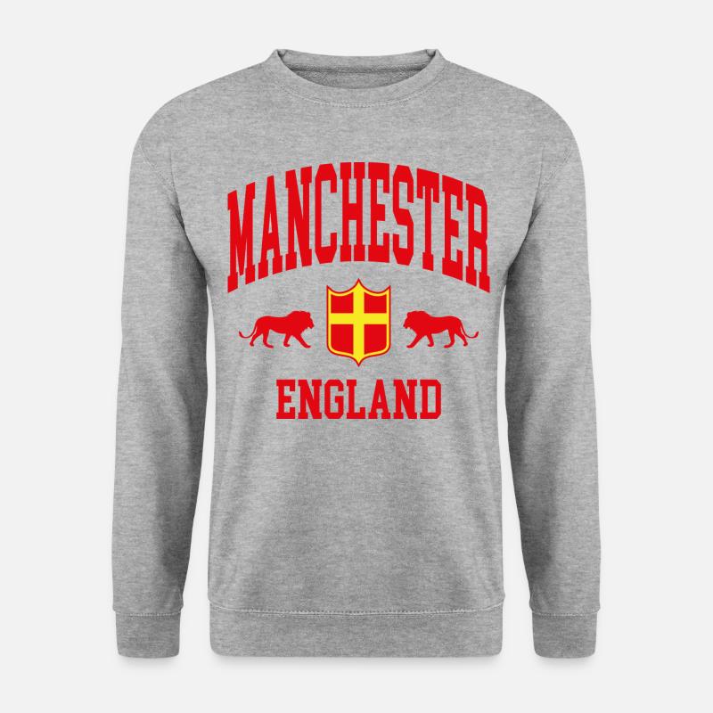 Manchester - Unisex Pullover - Weißgrau meliert