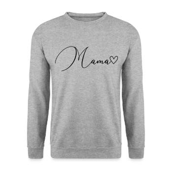 Police de maman - Sweat-shirt Unisexe - gris chiné - Devant - Alina (178cm) & Michal (187cm)