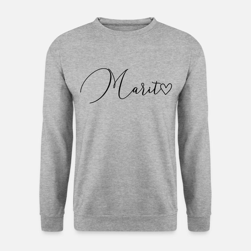 Marit Name Vorname Mädchen - Unisex Pullover - Weißgrau meliert