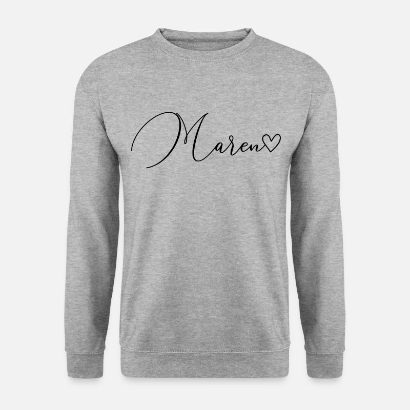 Maren Name Vorname Mädchen - Unisex Pullover - Weißgrau meliert