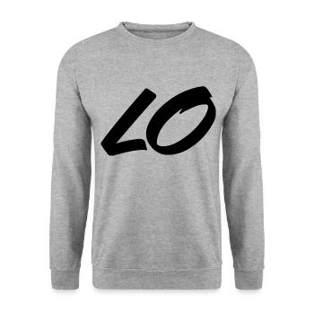 LOVE Liebe ❤ Partnerlook - Unisex Pullover - Weißgrau meliert - Vorne - Alina (178cm) & Michal (187cm)