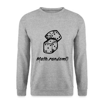 Math.random () #BLACK - Sweat-shirt Unisexe - gris chiné - Devant - Alina (178cm) & Michal (187cm)