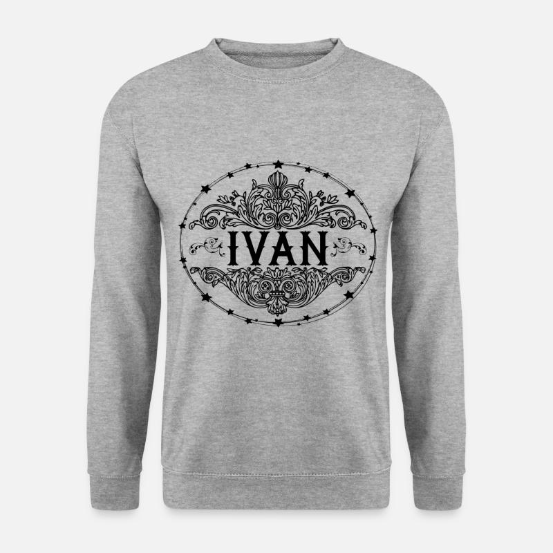 Ivan - Unisex Pullover - Weißgrau meliert