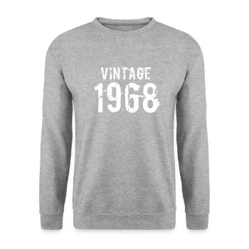 1968 - Sweat-shirt Unisexe - gris chiné - Devant - Alina (178cm) & Michal (187cm)