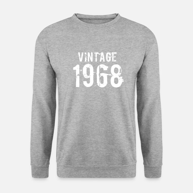 1968 - Unisex Pullover - Weißgrau meliert