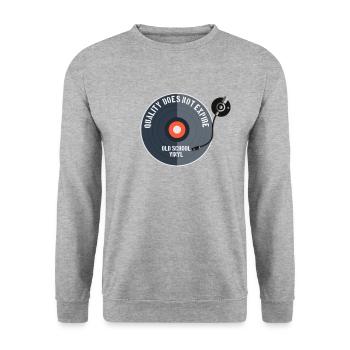 Old school, la qualité n'expire pas - Sweat-shirt Unisexe - gris chiné - Devant - Alina (178cm) & Michal (187cm)