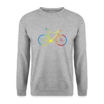 I love cycling - Unisex Sweatshirt - salt & pepper - Front - Alina (178cm) & Michal (187cm)