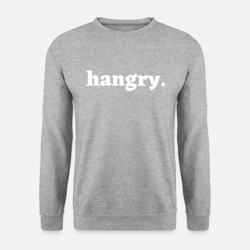 Hangry - Unisex Pullover - Weißgrau meliert