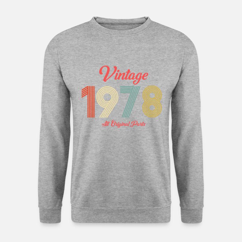 1978 - Unisex Pullover - Weißgrau meliert