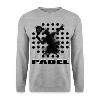 Padel - Unisex Sweatshirt - salt & pepper - Front - Alina (178cm) & Michal (187cm)