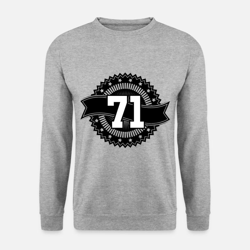 71 Number Emblem - Unisex Sweatshirt - salt & pepper