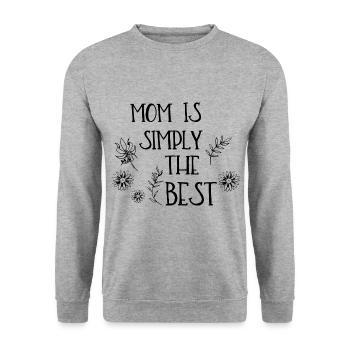 Mom is simply the best - Unisex Sweatshirt - salt & pepper - Front - Alina (178cm) & Michal (187cm)
