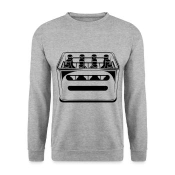 beer crate beer bottle symbol crate of beer - Unisex Sweatshirt - salt & pepper - Front - Alina (178cm) & Michal (187cm)
