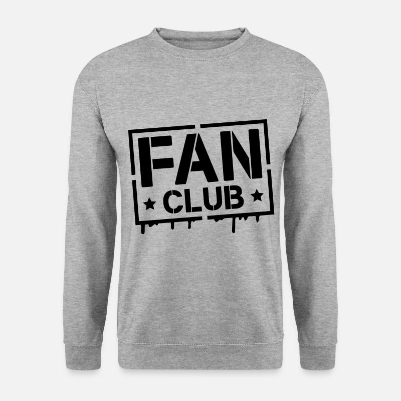 fan club stamp - Unisex Pullover - Weißgrau meliert
