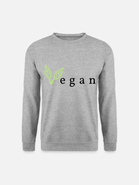 vegan - Unisex Pullover - Weißgrau meliert