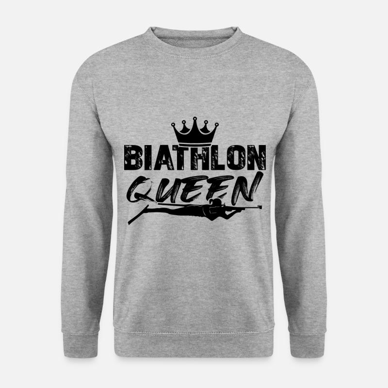 biathlon königin - Unisex Pullover - Weißgrau meliert