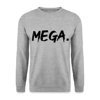 méga - Sweat-shirt Unisexe - gris chiné - Devant - Alina (178cm) & Michal (187cm)