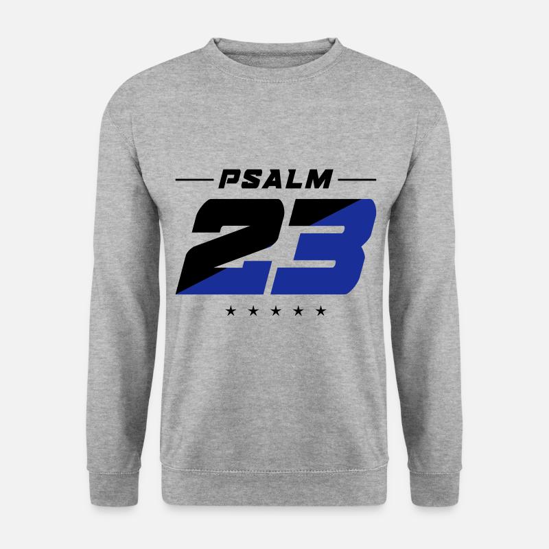 psalm 23 bibelvers - Unisex Pullover - Weißgrau meliert