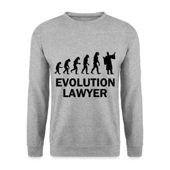 Lawyer Evolution Primates Court Lawyer's Robe - Unisex Sweatshirt - salt & pepper - Front - Alina (178cm) & Michal (187cm)