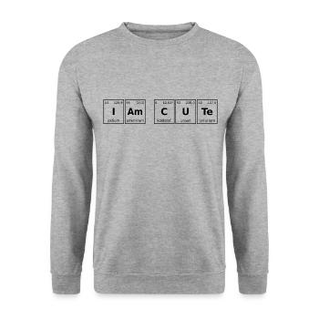 Je suis mignon tableau périodique - Sweat-shirt Unisexe - gris chiné - Devant - Alina (178cm) & Michal (187cm)