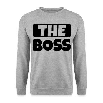 Le patron - Sweat-shirt Unisexe - gris chiné - Devant - Alina (178cm) & Michal (187cm)