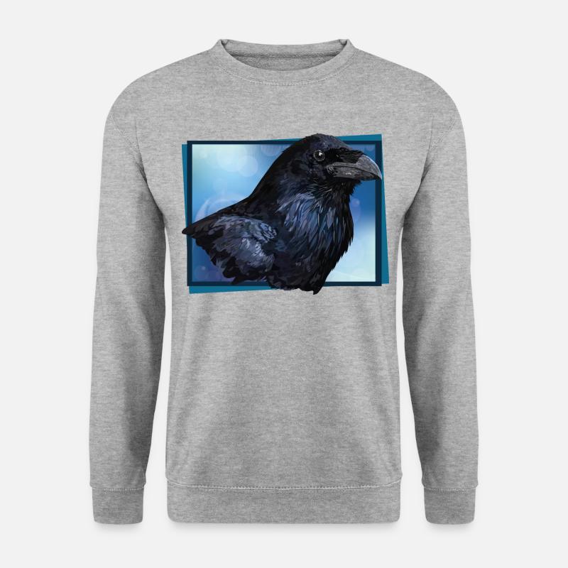 Rabe - Unisex Pullover - Weißgrau meliert