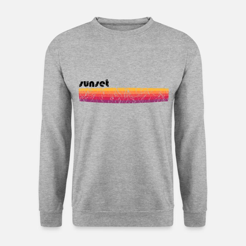 Sunset - Unisex Pullover - Weißgrau meliert