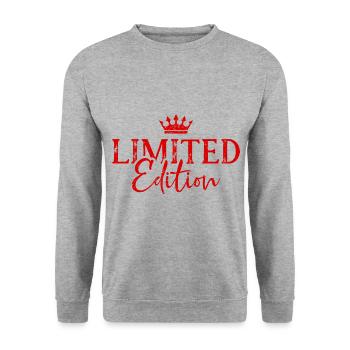 Limited Edition Krone - Unisex Pullover - Weißgrau meliert - Vorne - Alina (178cm) & Michal (187cm)