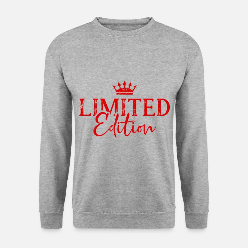 Limited Edition Krone - Unisex Pullover - Weißgrau meliert