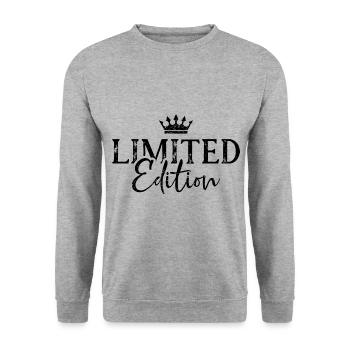Limited Edition Krone - Unisex Pullover - Weißgrau meliert - Vorne - Alina (178cm) & Michal (187cm)