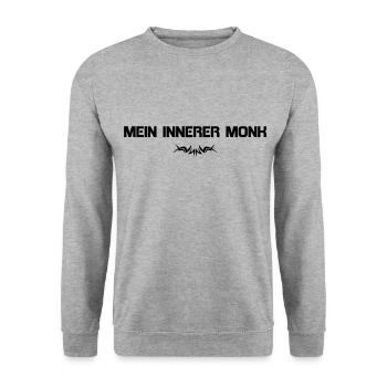 MY INNER MONK - Unisex Sweatshirt - salt & pepper - Front - Alina (178cm) & Michal (187cm)
