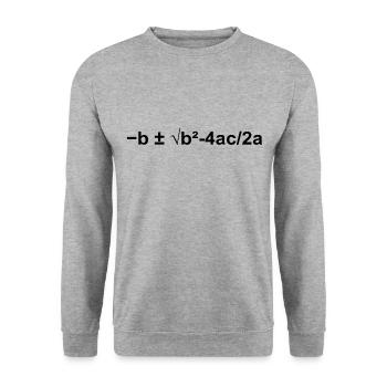 Quadratic Formula Math Mathematical Physics - Unisex Sweatshirt - salt & pepper - Front - Alina (178cm) & Michal (187cm)
