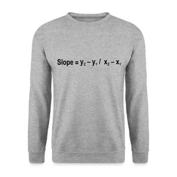 Formule de pente Mathématiques Formule Équation - Sweat-shirt Unisexe - gris chiné - Devant - Alina (178cm) & Michal (187cm)