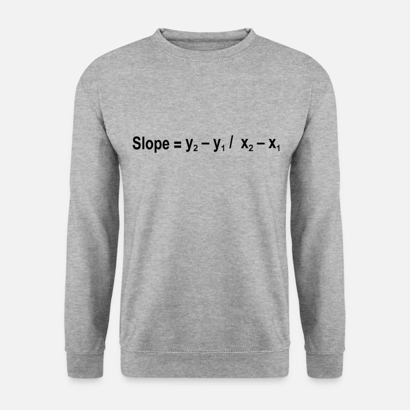 Steigungsformel Mathematik Formel Gleichung - Unisex Pullover - Weißgrau meliert