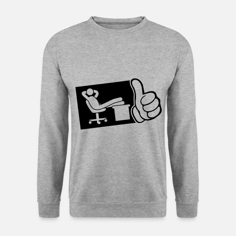 work office chill thumb - Unisex Sweatshirt - salt & pepper