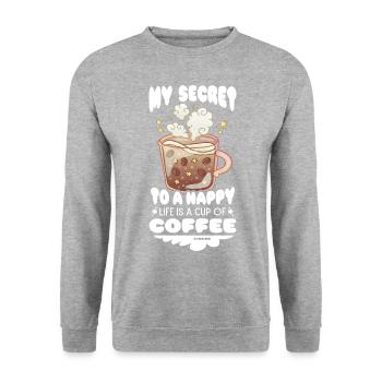 Coffee - Unisex Sweatshirt - salt & pepper - Front - Alina (178cm) & Michal (187cm)